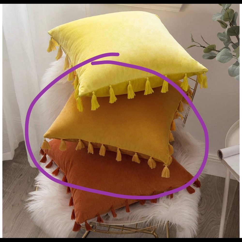 2 orange pillow COVERS 18x18